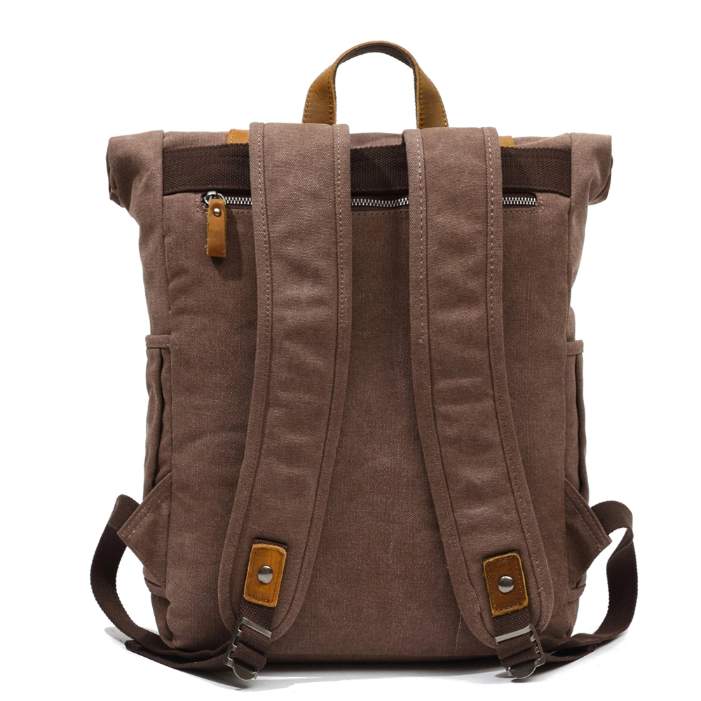 High Quality Leather Canvas Sport Hiking Handbag Backpack (RSF8828)