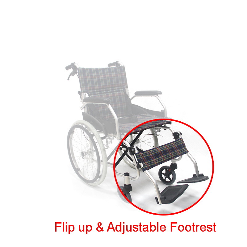 High Quality Folding Lightweight Aluminum Wheelchair for Elderly