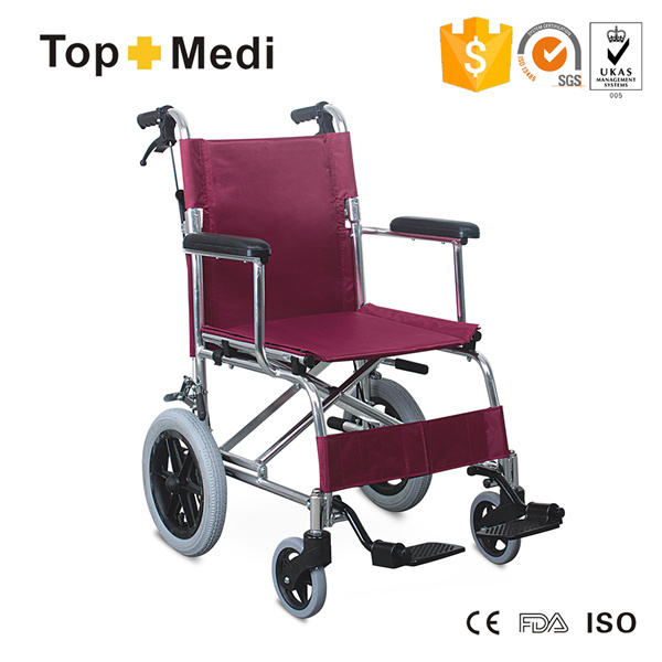 Manual Light Weight Aluminum Frame Wheelchair for Elderly and Disabled