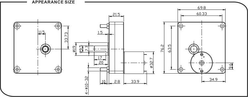 6V /12V/24V Electrical Brush Motor for Industrial and Power Tools