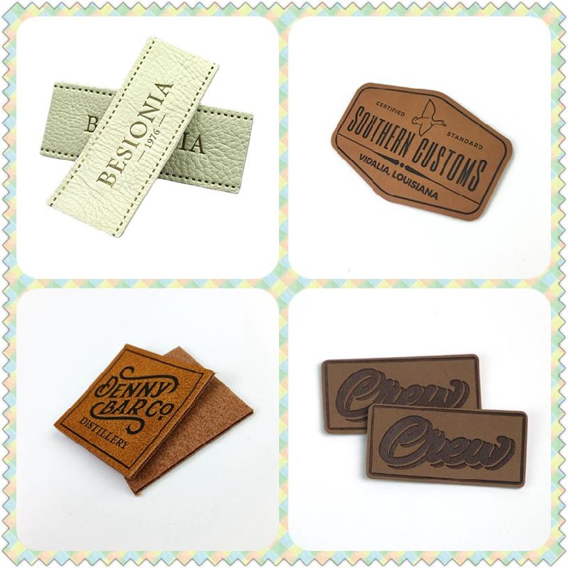 Popular PU Leather Label Brown Leather Patch