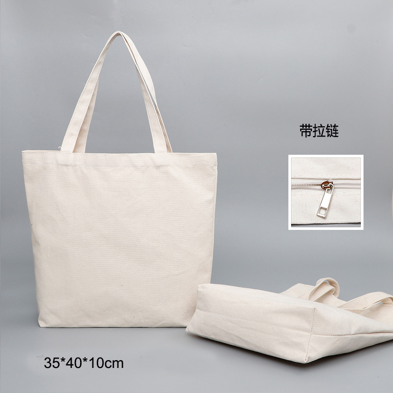 Promotional Custom Logo Cotton Canvas Shopping Tote Handbags for Women