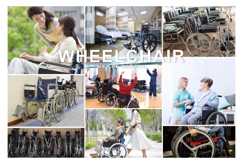 Aluminum Foldable Wheelchair with Drop Back Handle