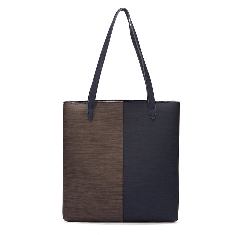 New Contrast Color Large Capacity Tote Bag Woman
