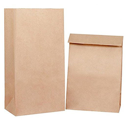 Paper Lunch Bags Durable White Kraft Paper Bags