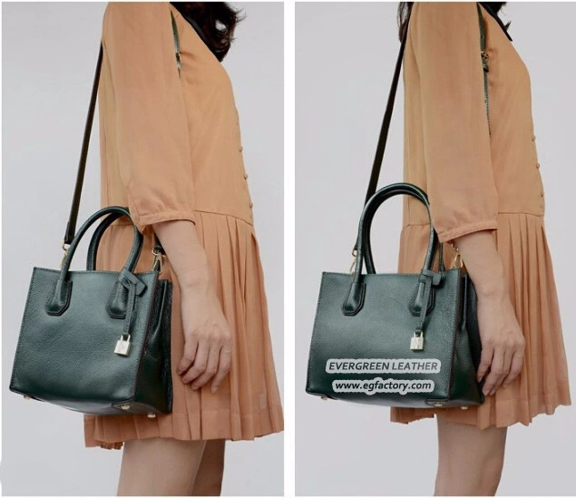 Ladies High-End Designer Cowhide Leather Bags Handbags Women OEM Factory in Guangzhou Emg4915