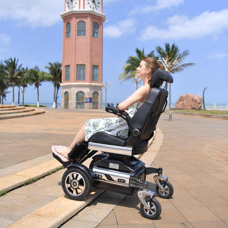 Sitting and Standing Assistance Electric Reclining Parapalegic Wheelchair