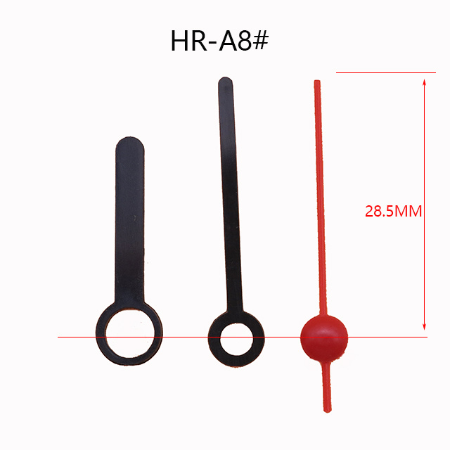 Hr-A8 28.5 mm Small Black Clock Hands for Alarm Clock Parts