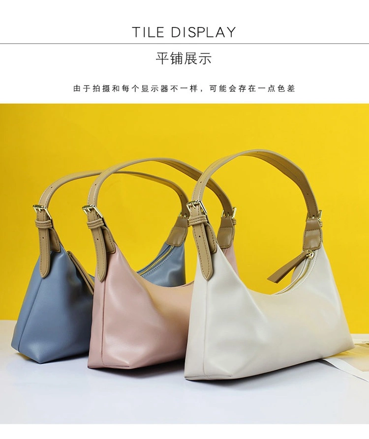 Distributor Ladies Handbags Fashion Lady Baguette Style Bags Leather Purse Soft Leisure Handbag for Women