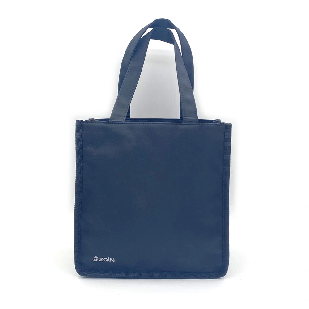 Promotional Mini Microfibre Lunch Handle Shopping Tote Bag with Double Layers