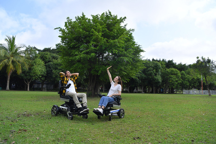 Folding Recline Back Electric Wheelchair with Lithium Battery