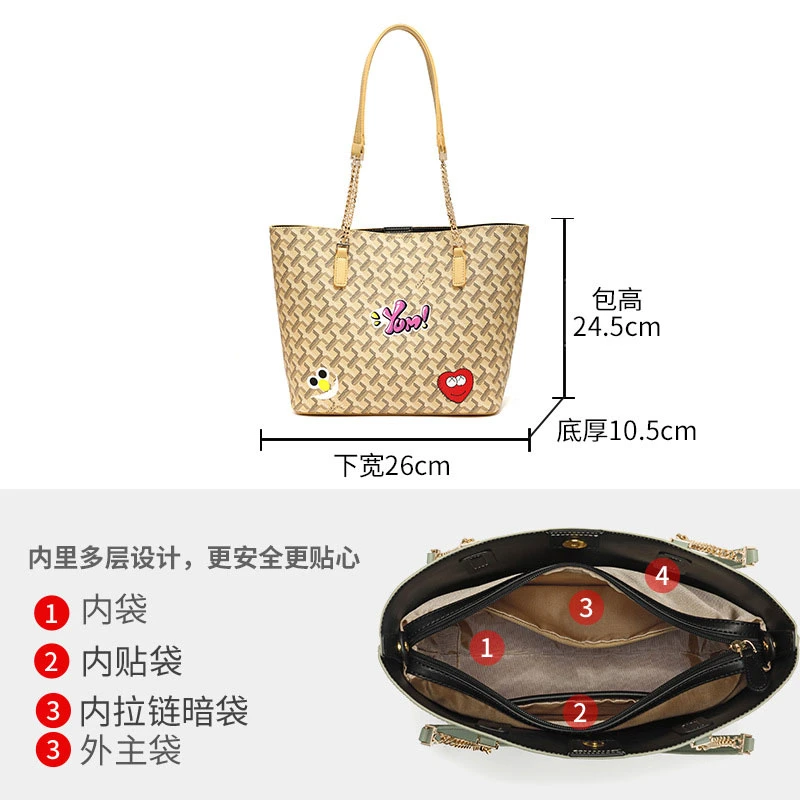 High Quality Newest Lady Designer Stylish Bag Cheap PVC Handbag Tote Bag