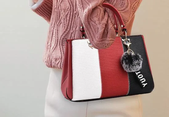 Hot Contrast Color Fashion Bag Ladies Bags Lady Handbag