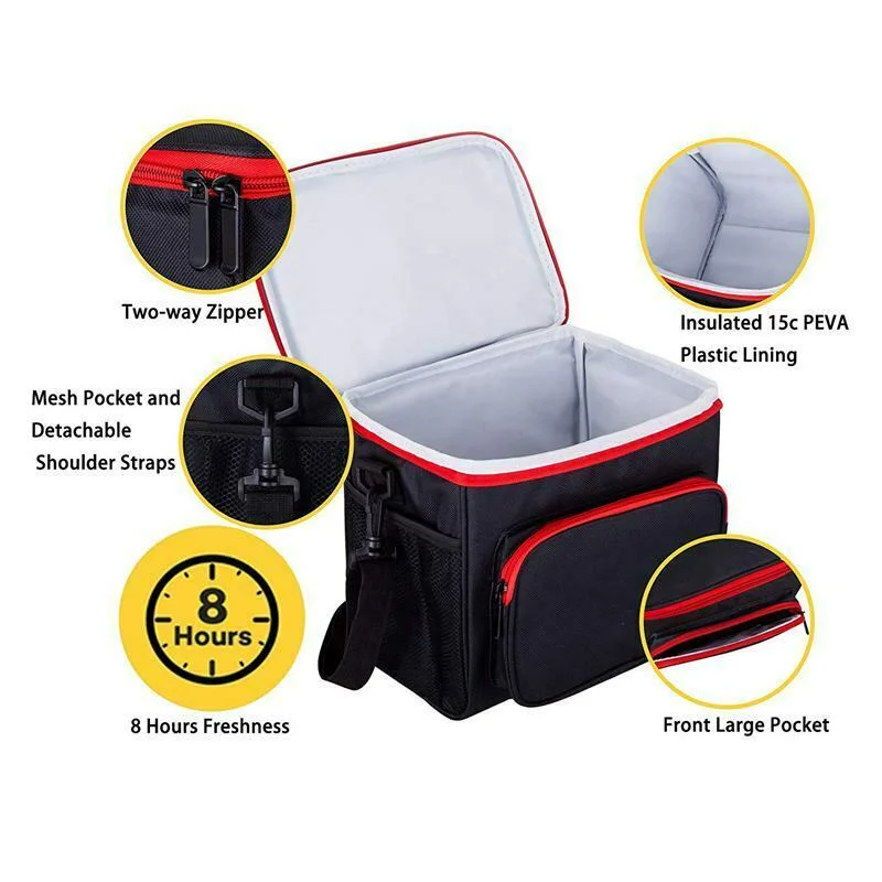 Insulated Lunch Box Tote Cooler Bag Travel Men Women Adult Hot Cold Picnic Bags