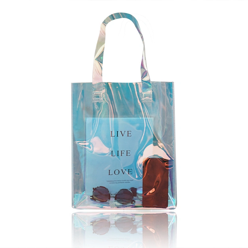 Fashion Clear Transparent PVC Large Size Tote Bag for Work