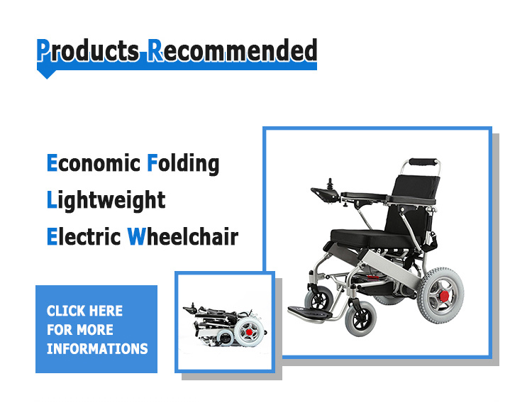 E Folding Electric Wheelchair Portable and Lightweight for Elderly Travelling