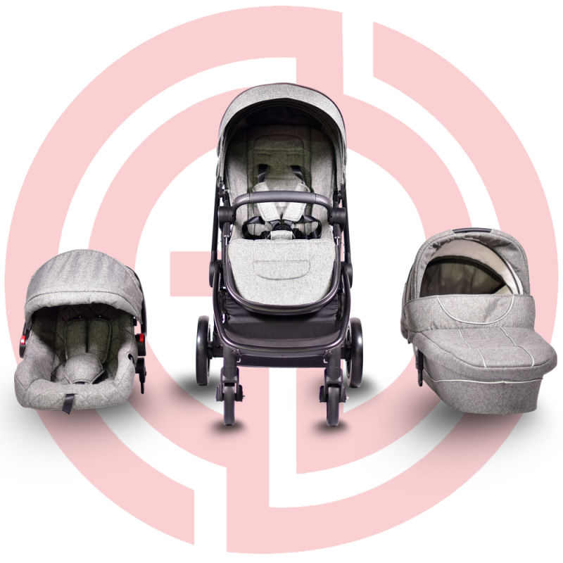 Baby Carriage with 3 in 1 Multi-Function, Luxury Baby Pram