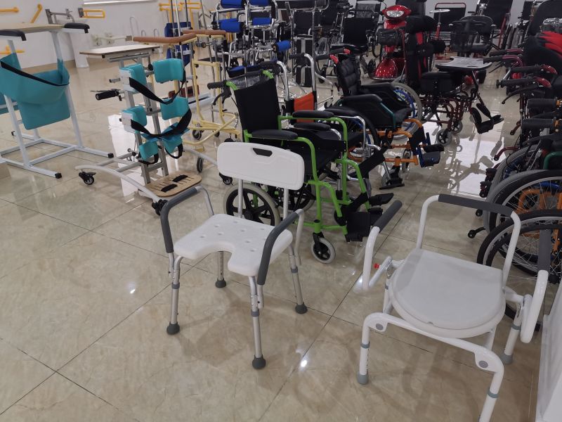 Cerebral Palsy Folding Toilet Commode Wheelchair