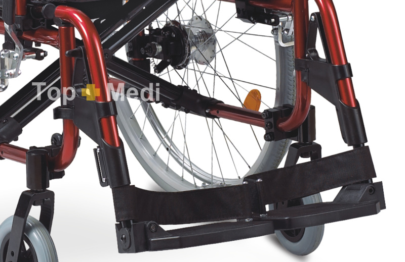 Manual Folding Aluminum Wheelchair for Disabled and Elderly