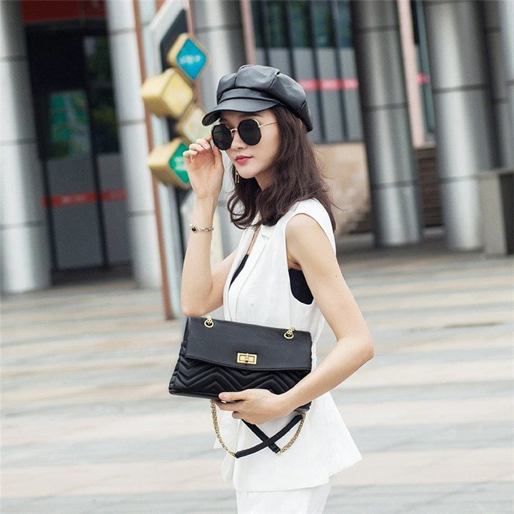 Emg6313 Ladies Luxury Customised Girls 2021 Purse Women Crossbody Bag Straps Black Custom Leather Shoulder Bags