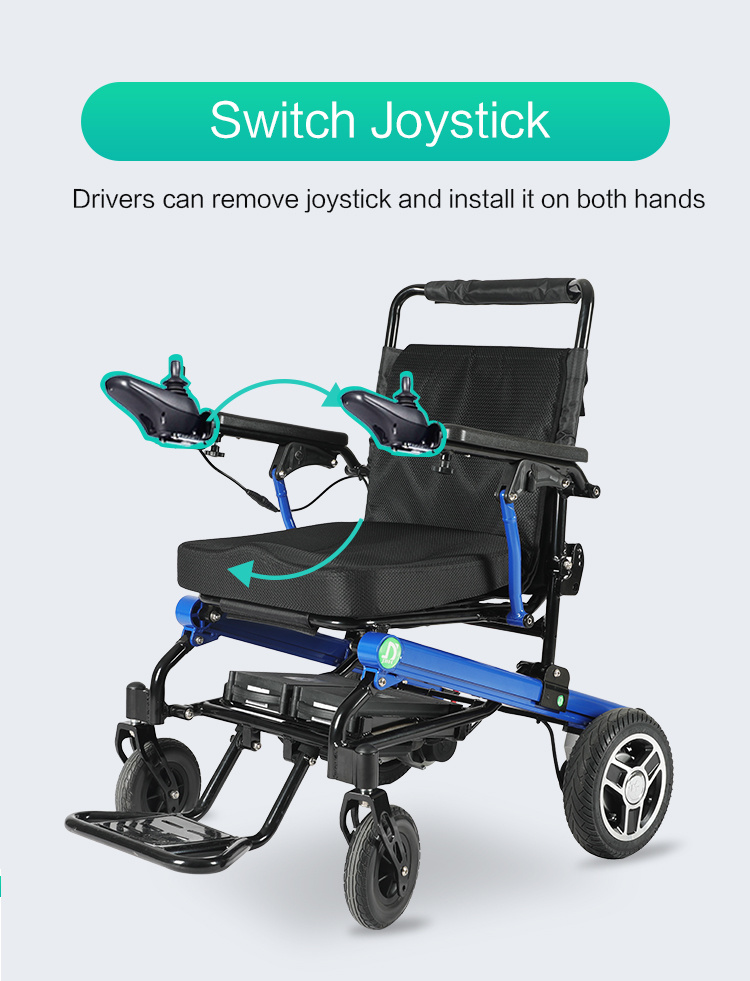 Aluminum Lightweight Folding Lithium Battery Power Wheelchair for Disabled