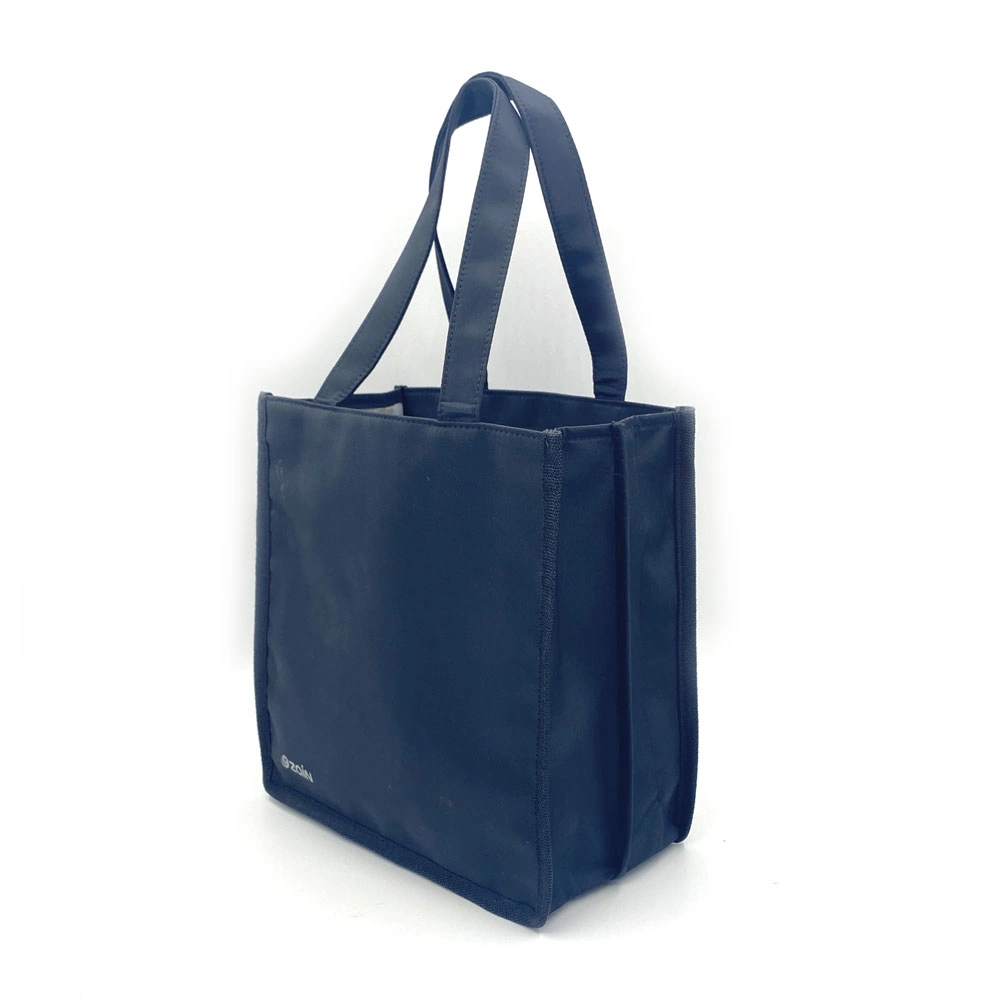 Promotional Mini Microfibre Lunch Handle Shopping Tote Bag with Double Layers