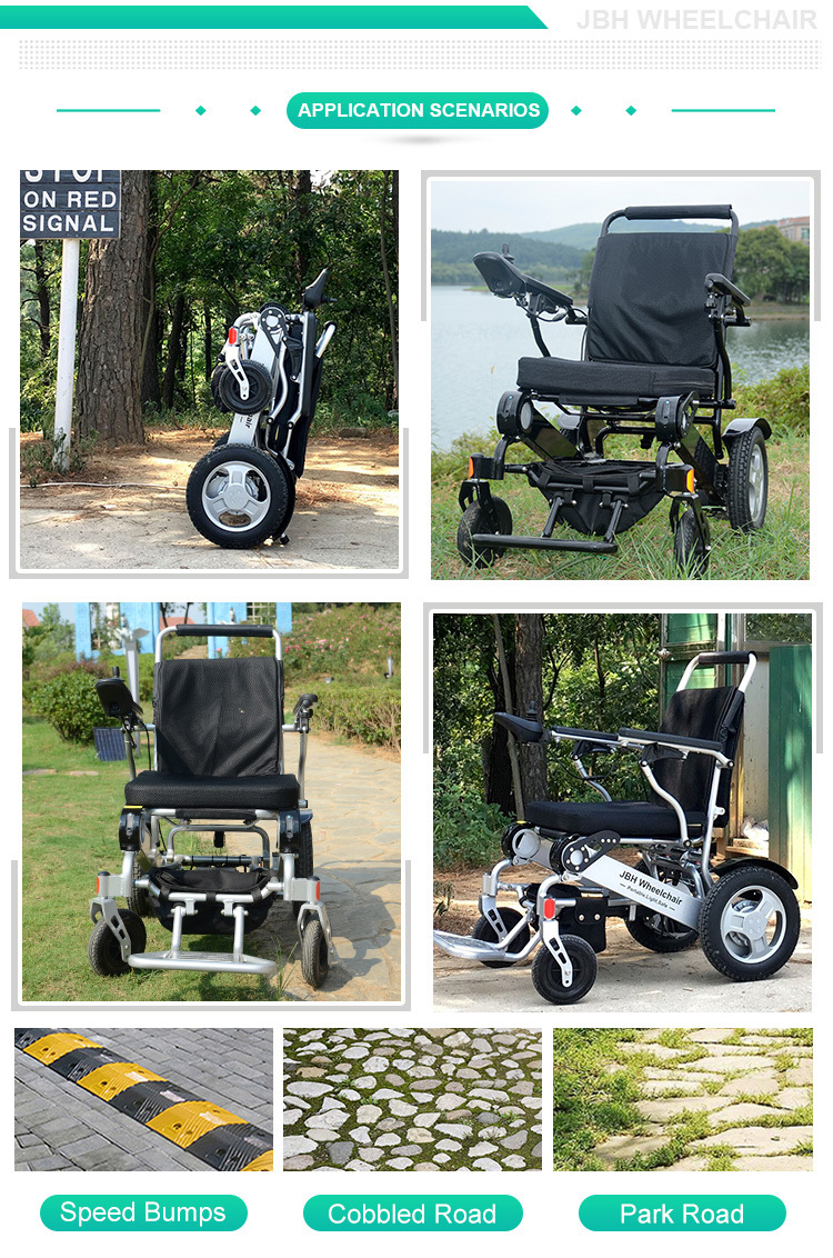 Portable Folding Electric Power Wheelchair with Lithium Battery