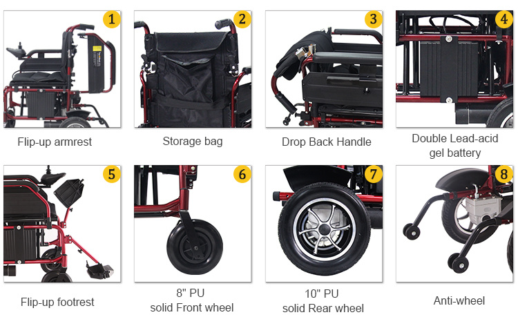 Medical Equipment Small Wheel Drive Automatic Electric Power Wheelchair