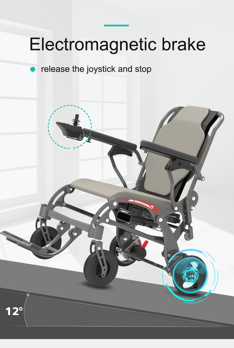 Carbon Fiber Jbh Brand Electric Wheelchair Ce, FDA