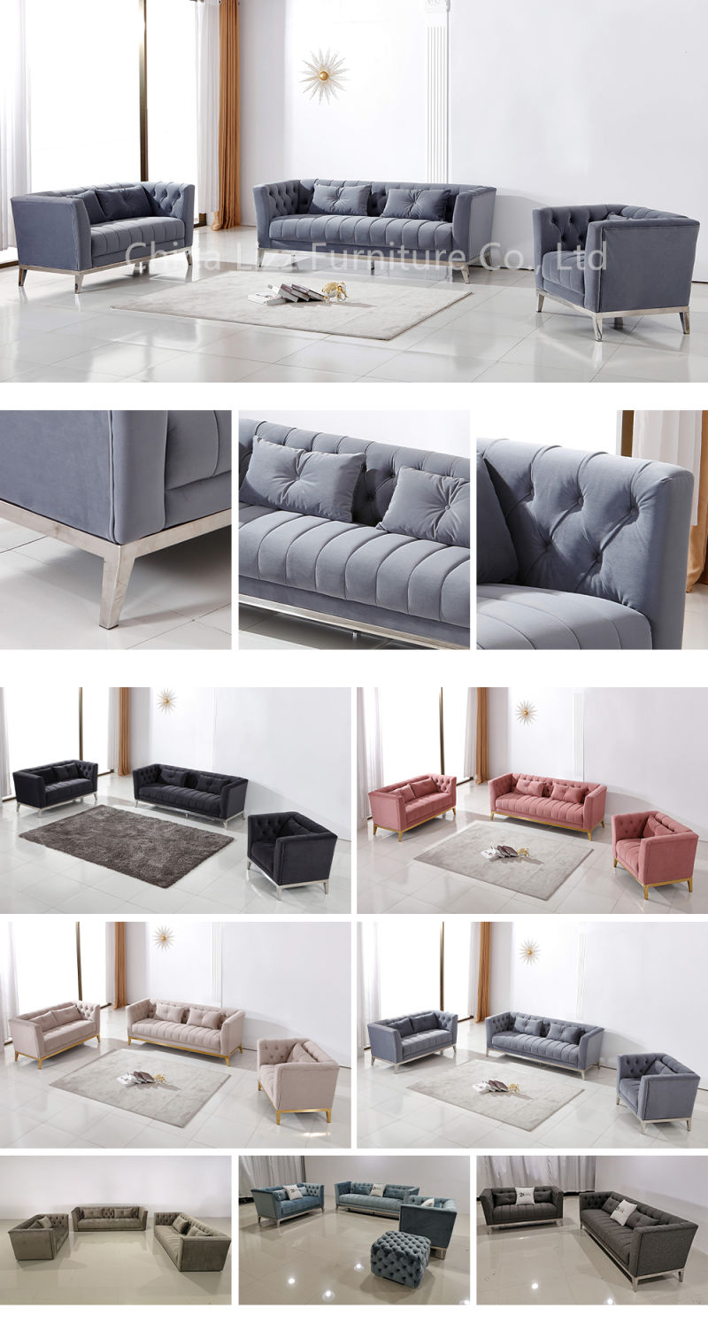 Italian Modern Designer Chesterfield Sofa for Living Room Furniture