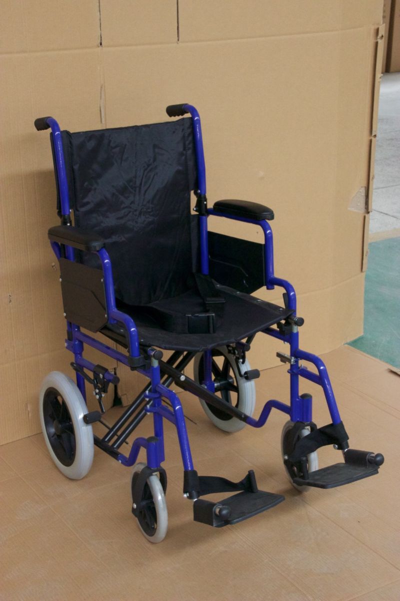 Ce Approved Durable Manual Folding Elderly Lightweight Wheelchair in Dubai