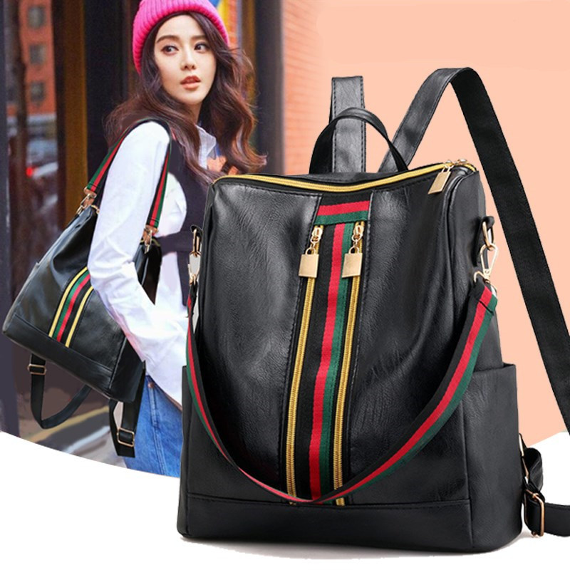 New Designer PU Leather Ladies Bags Handbags Women Backpack