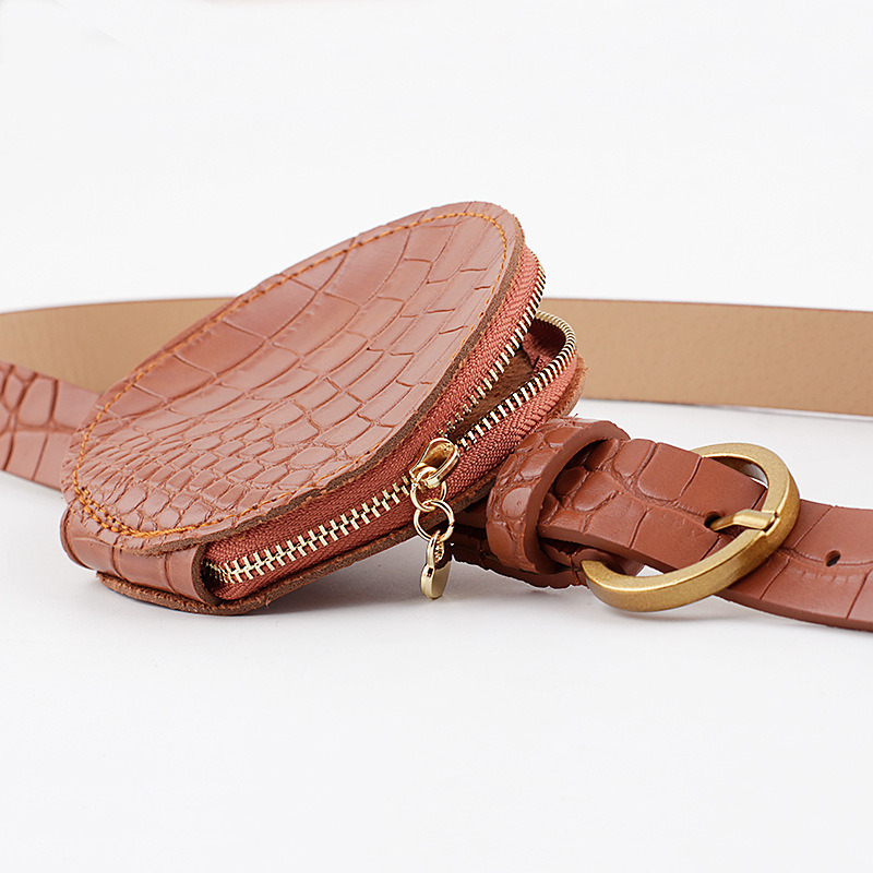 Fashionable Instagram-Inspired Style Waist Belt with Small Round Purse