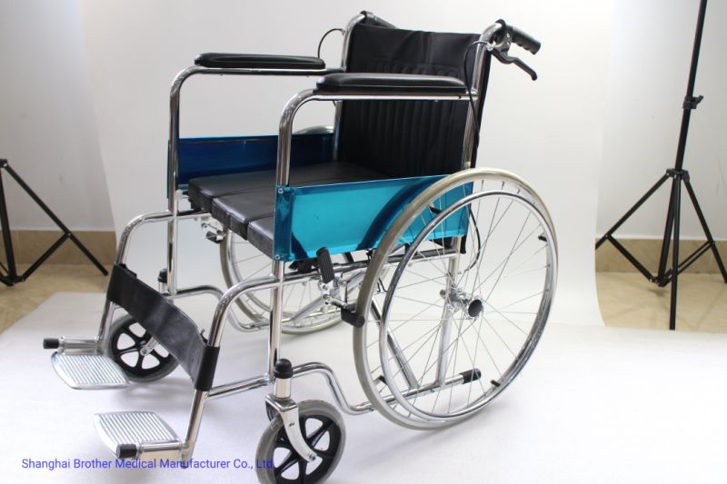 Active Wheelchair Wheelchair Manual Folding Wheelchair with Commode