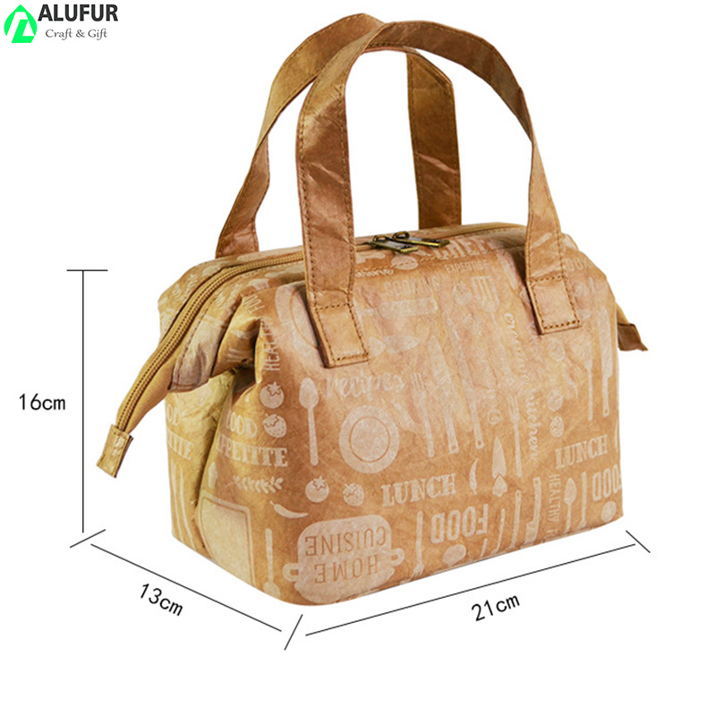 Reusable Insualted Paper Snack Bags Tote for Work Picnic School