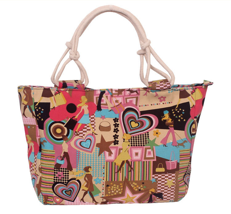 Wholesale Leisure Canvas Printing Bag Large Capacity Ladies Tote Bag