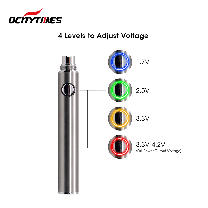 Double Bottom Charging Ocitytimes 600 mAh Dcb Cbd Vaporizer Battery