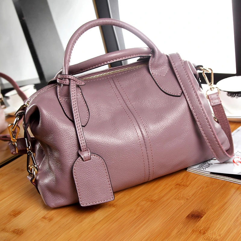 High Quality Genuine Cowhide Leather Woman Handbag Wholesale Factory OEM/ODM Custom Logo Ladies Handbag