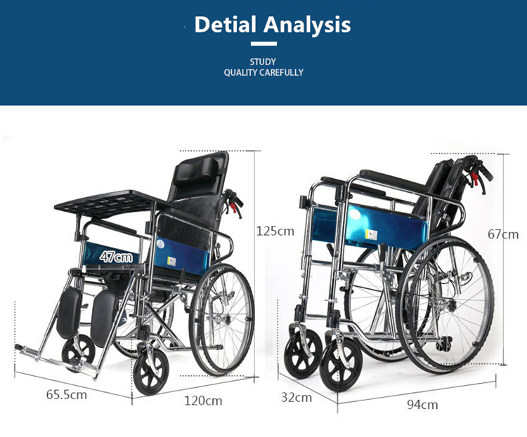 Folded Recline Back Manual Wheelchairs Price