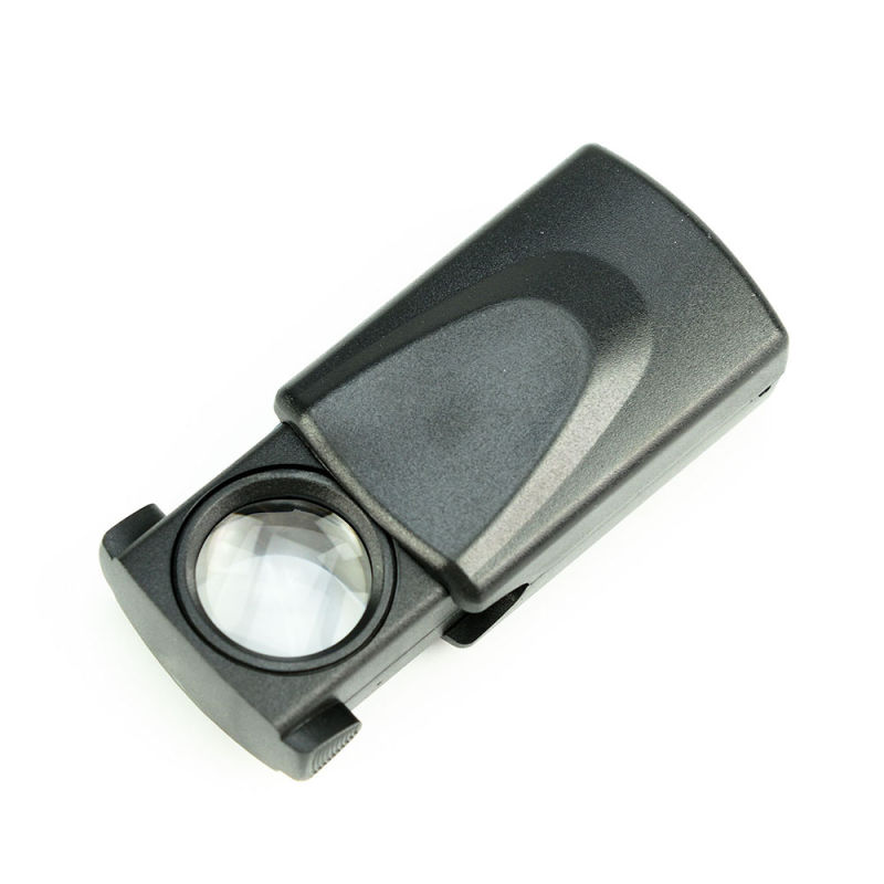 Pull LED Working Pocket Jewelry Loupe with Magnifier Lamp Magnifying Glass