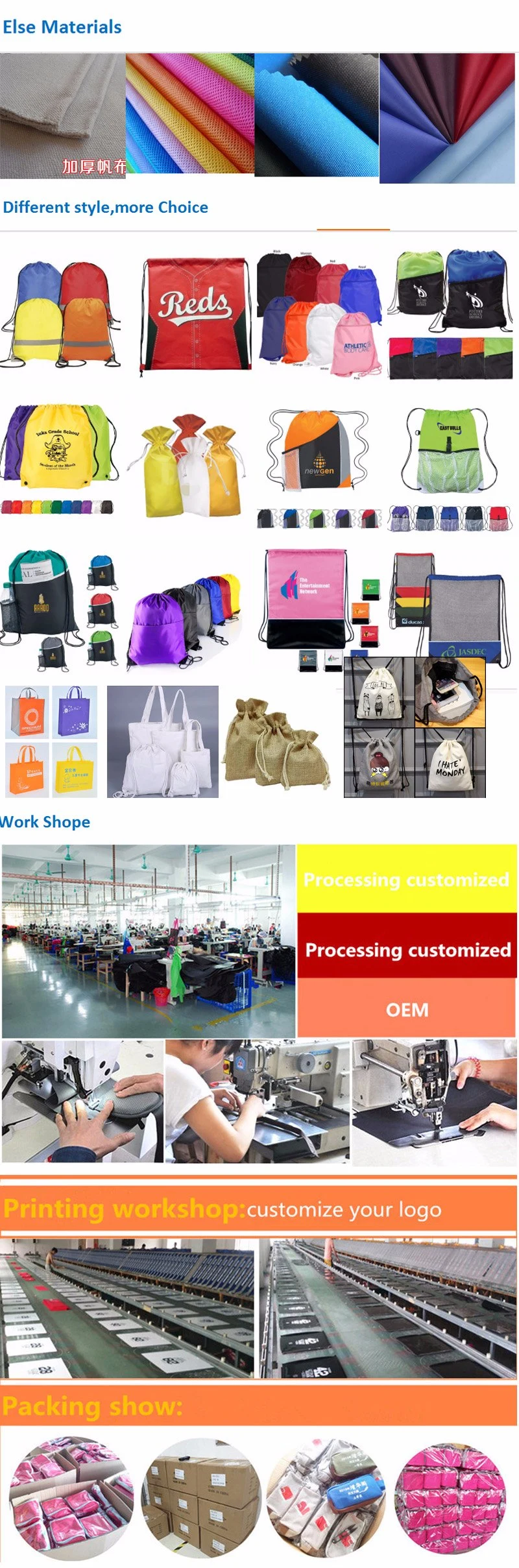 Custom Printed Shopping Bag Cotton Packaging Bag Canvas Tote Bag