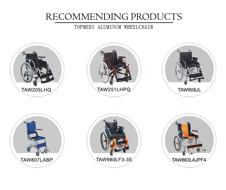 High Quality Aluminum Wheelchair with Solid Wheels for Elderly