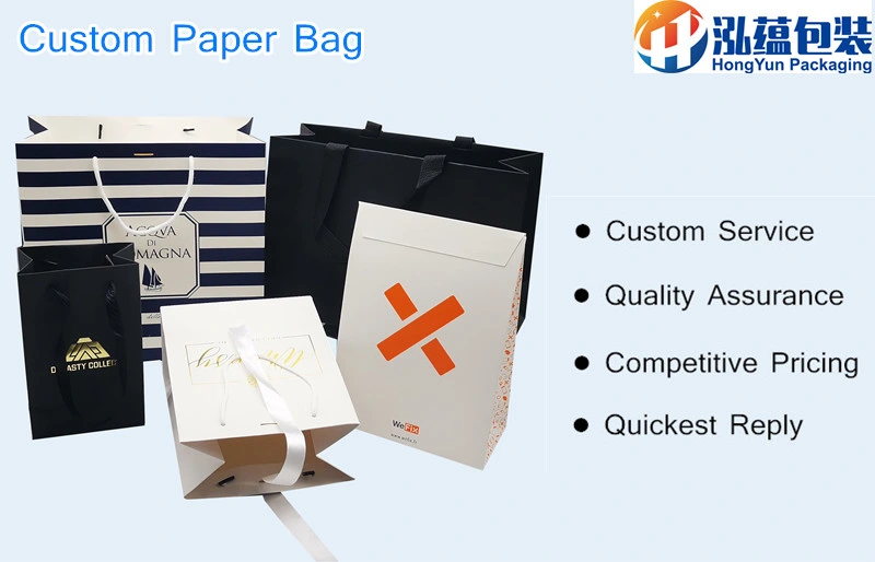 Luxury Custom Print Branded Paper Bag Packaging Gift Packing Cardboard Large Shopping Bag with Handle