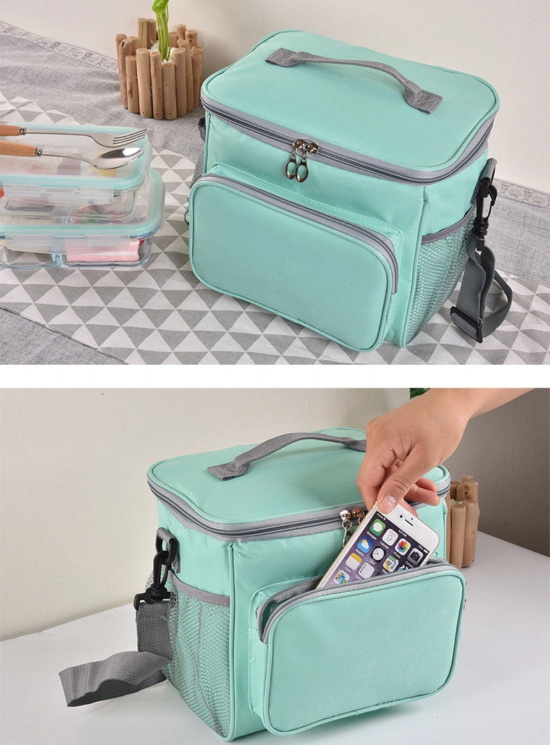 Portable Insulated Canvas Cooler Lunch Bag Thermal Food Picnic Lunch Bags for Women Kids