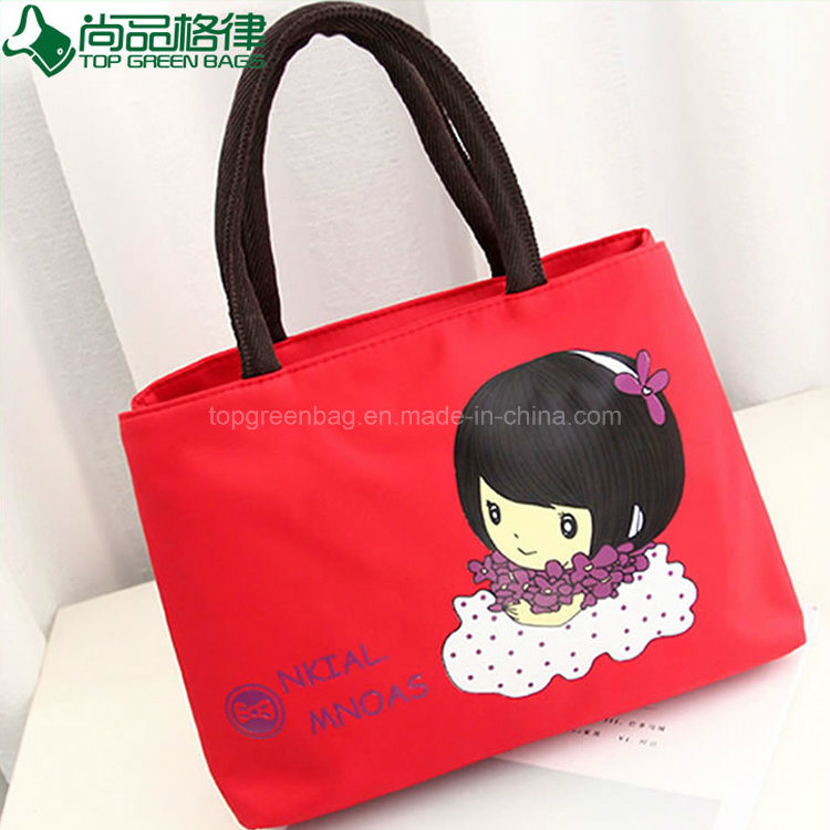 Cute Fancy Trendy Polyester Zipper Ladies Tote Hand Bags Carrier