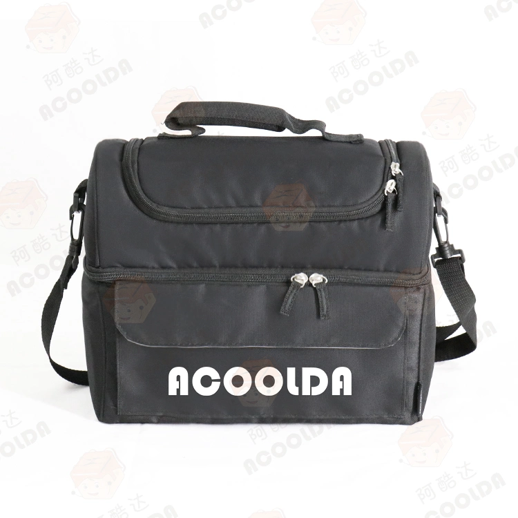 Black Picnic Bag Tote/Shouler Strap Lunch Bag Cooler Bag