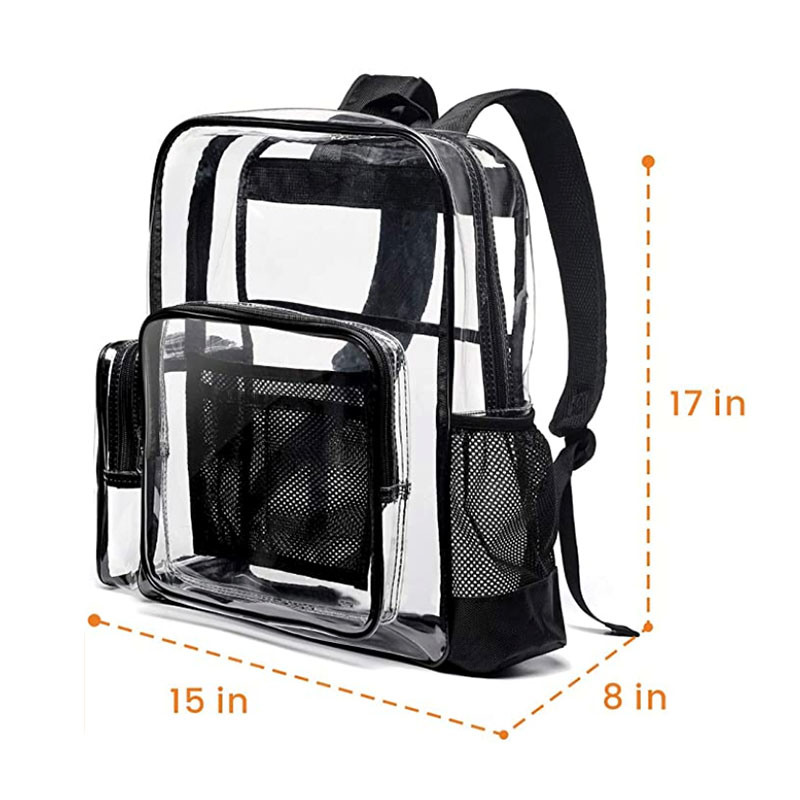 Clear Mesh Backpack Transparent Backpacks for Adults Large See-Through Bag for School Work