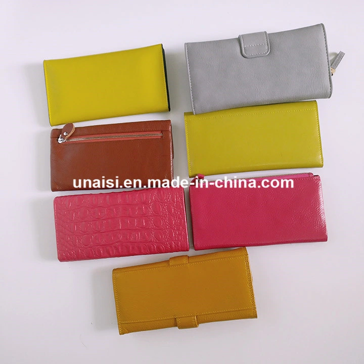 Wholesale Stock and Custom Leather Clutch Purse Long Ladies Wallet Purse