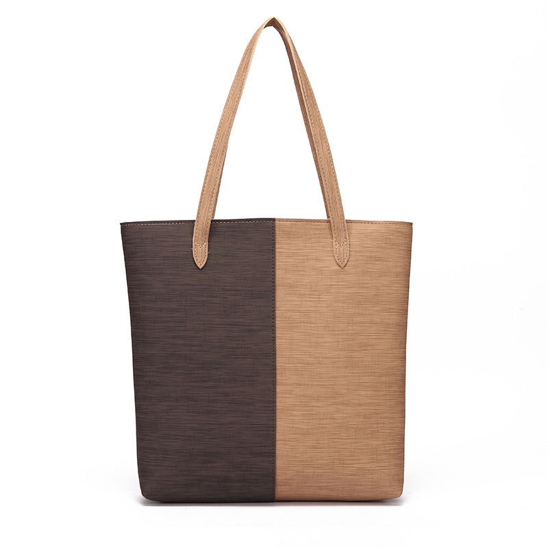 New Contrast Color Large Capacity Tote Bag Woman