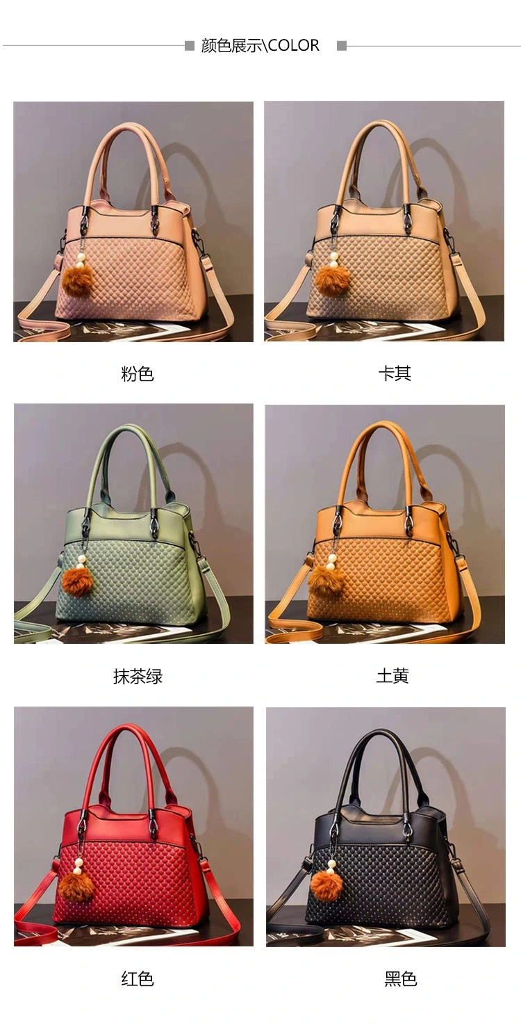 Girls Handbag in Various Colors Cowhide Leather Lady Tote Bag Shopping Bag